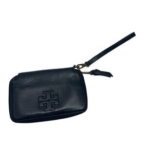 Tory Burch Navy Leather Wristlet Wallet
